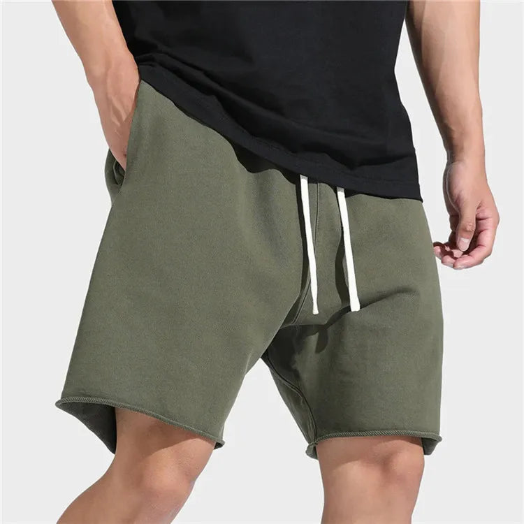 Men's Straight Leg Fitness Sports 5 Minutes Pants Mid-Waist Loose Fashion Basketball Shorts Running Casual Pants