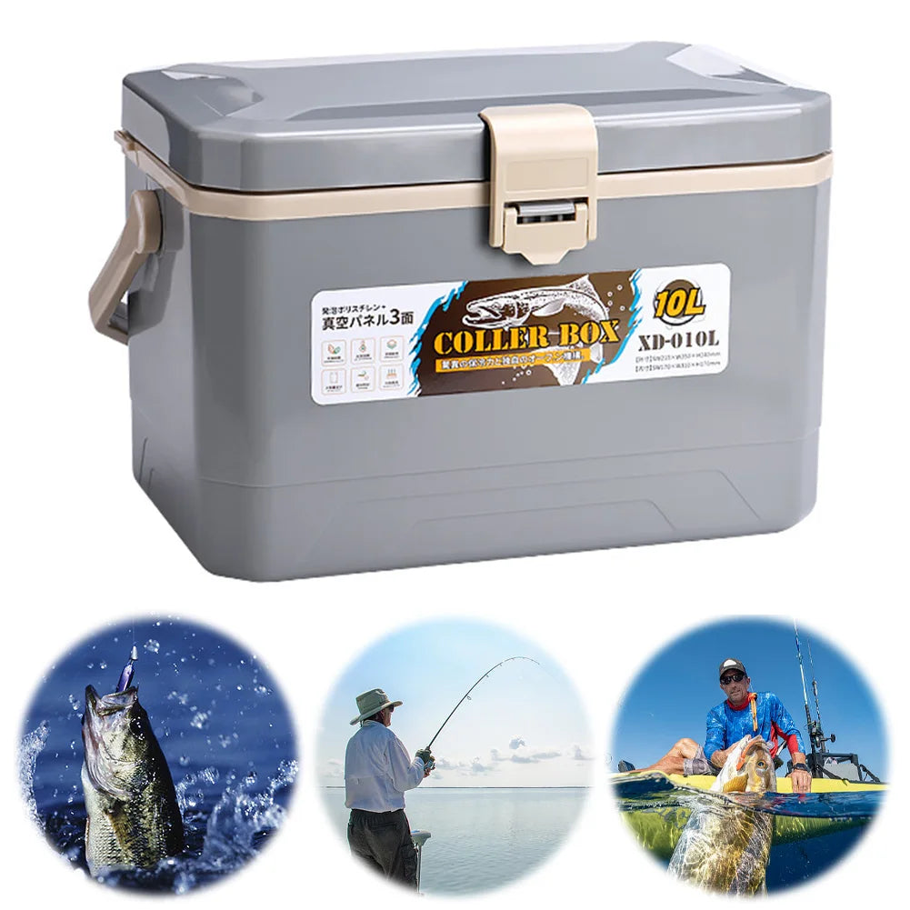 Live Fish Container Camping Cooler Box 10L Live Fish Bait Bucket Car Ice Bucket Fish Protection Bucket for Outdoor Fishing