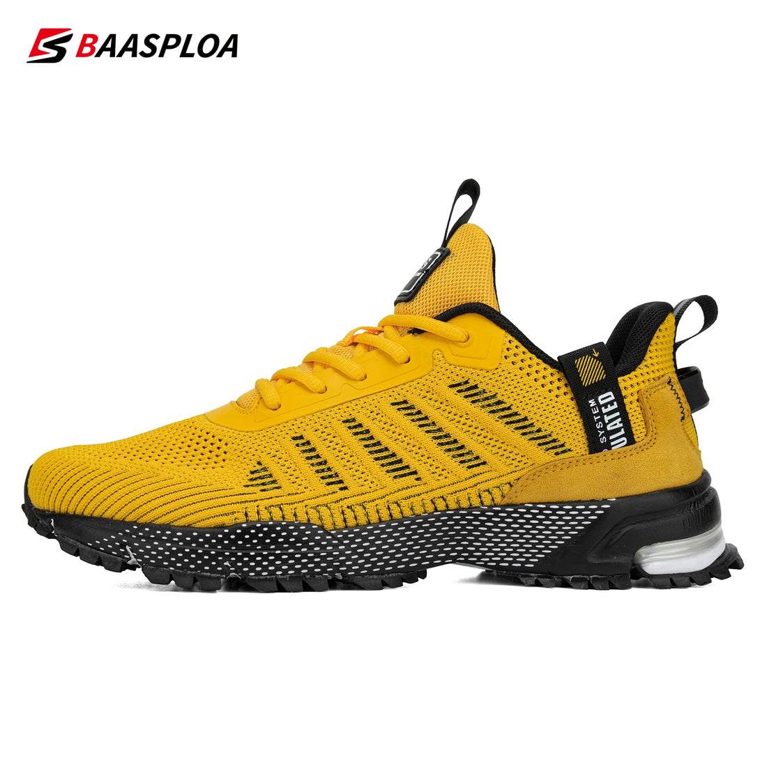 Baasploa 2022 New Male Sneakers Shoes Breathable Mesh Men Running Shoes Outdoor Grass  Walking Gym Shoes For Men Plus size 41-50