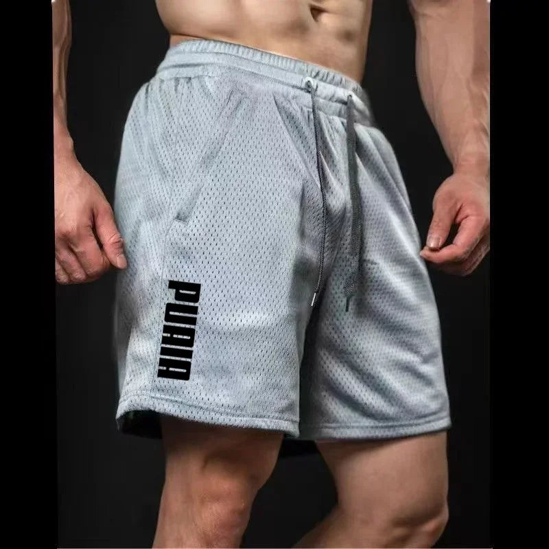 2024 Summer New Sports Fitness Shorts Men's Basketball Game Training Running Casual Loose Quick-Drying Five-Point Pants