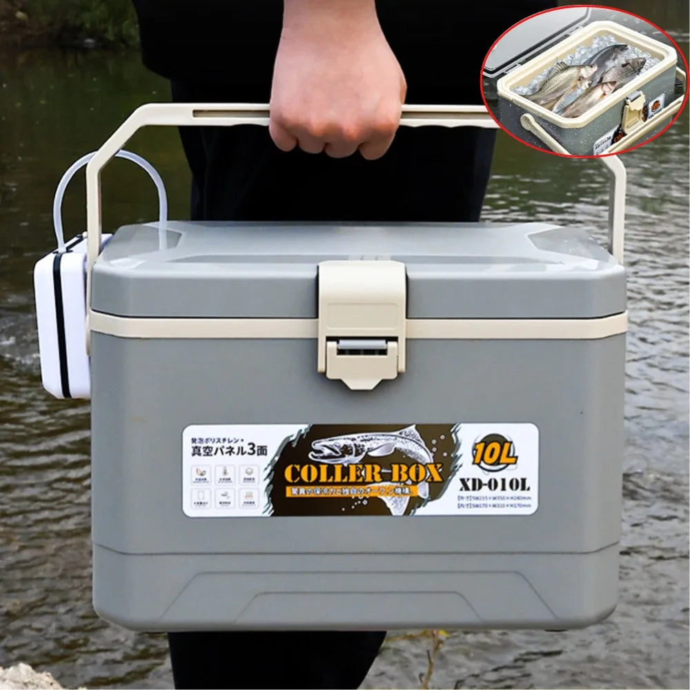 10L Fishing Bucket Outdoor Camping Cooler Box Fish Protection Tank Large Capacity Live Fish Container Car Ice Bucket 아이스박스 낚시쿨러