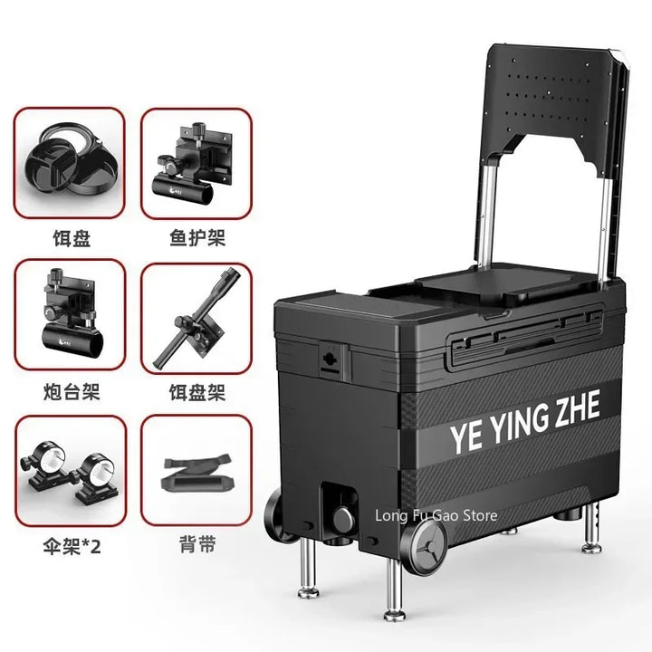 40L Fishing Cooler Box with Wheels large Portable Outdoor Fishing Ice Box Light Insulation Thickened Fishing Box Fishing Kit