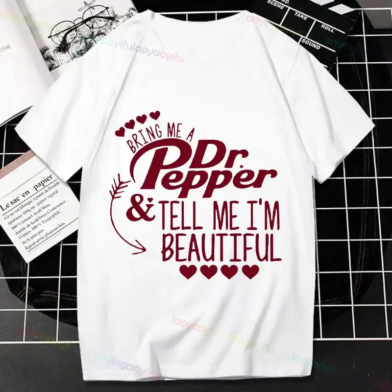 Half Human Half Dr Pepper- Diet Dr Pepper Women's Fashion TShirt Pure Cotton Pure Humor Style All Season Essential T-shirt