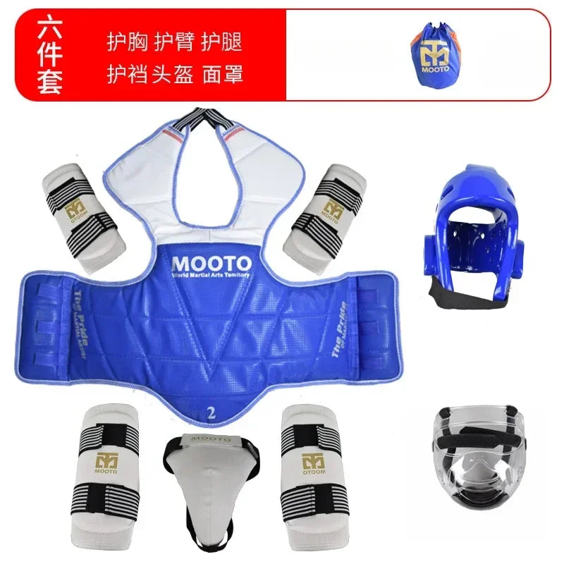 Children's Boxing Taekwondo Protective Gear Actual Combat Equipment Full Set Thicken Competition Martial Arts Combat Protective