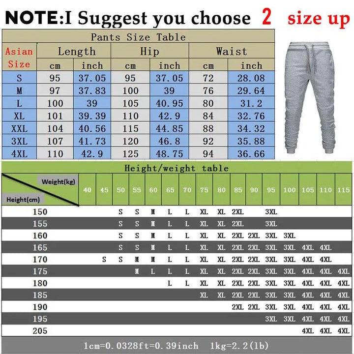 New Year's Gift Womens Mens Sweatpants Elastic waist Casual Outdoors Jogging Pants High Quality Fashion Versatile Sport Trousers