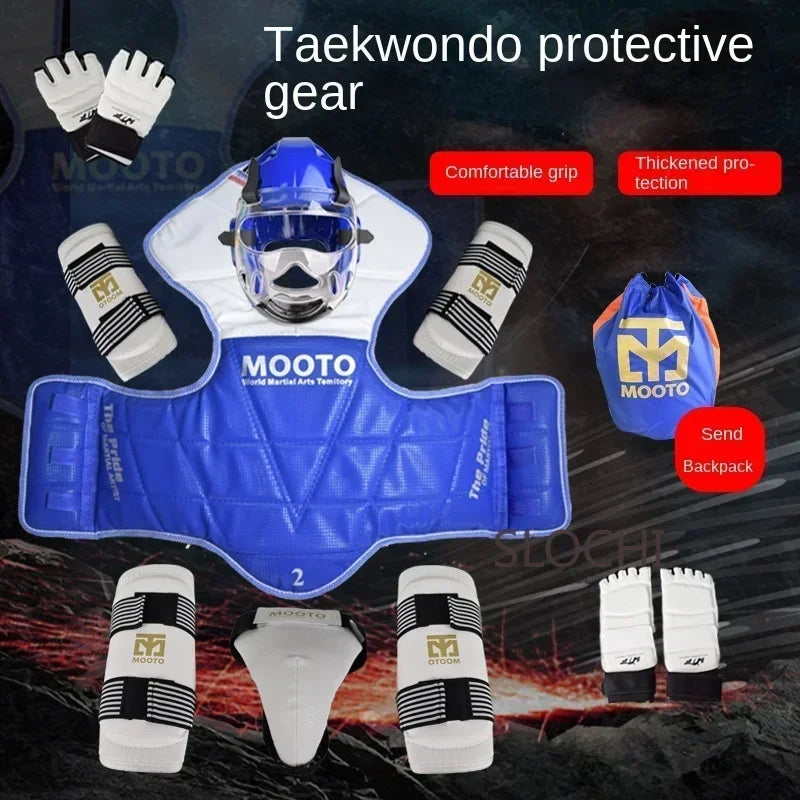 Children's Boxing Taekwondo Protective Gear Actual Combat Equipment Full Set Thicken Competition Martial Arts Combat Protective