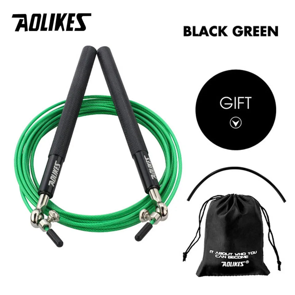 AOLIKES Crossfit Jump Rope Professional Speed Bearing Skipping Fitness Workout Training Equipement MMA Boxing Home Exercise