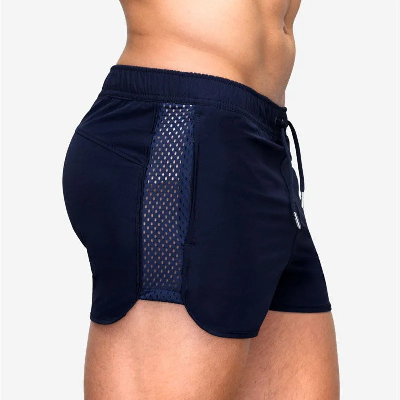 Fitness Running Shorts Men Quick Dry Mesh Training Sports Gym Shorts Sport Jogging Short Pants with Pockets Summer Shorts Men