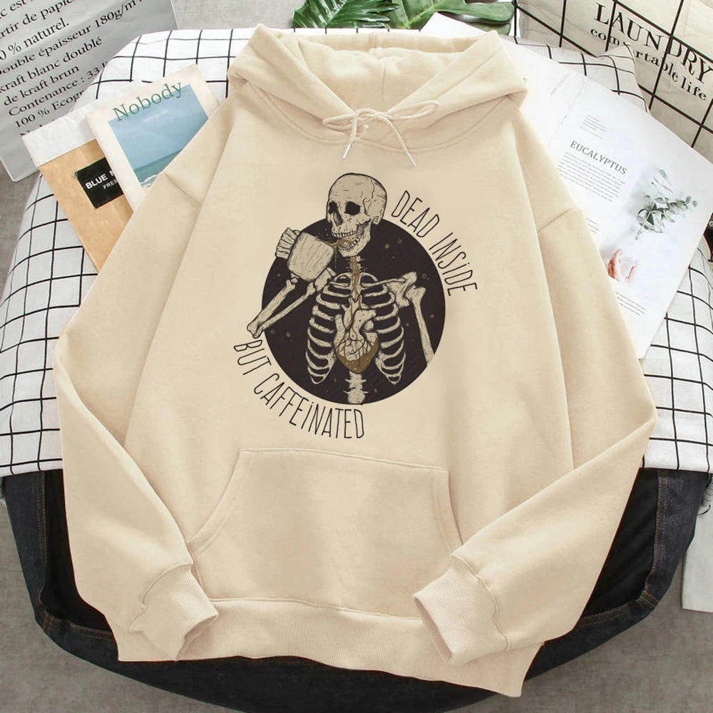 Skull hoodies women streetwear 2023 90s clothing sweatshirts female 90s Hooded Shirt