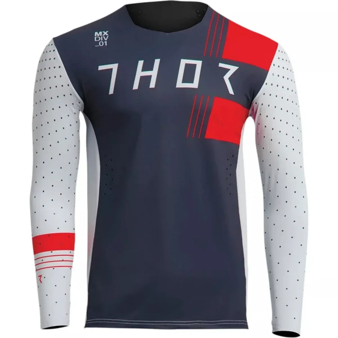 THOR PRIME MOTOCROSS MX JERSEY - STRIKE WHITE PURPLE GREY BLACK RED BLUE Spring Multiple Long Sleeved T-Shirts For Racing