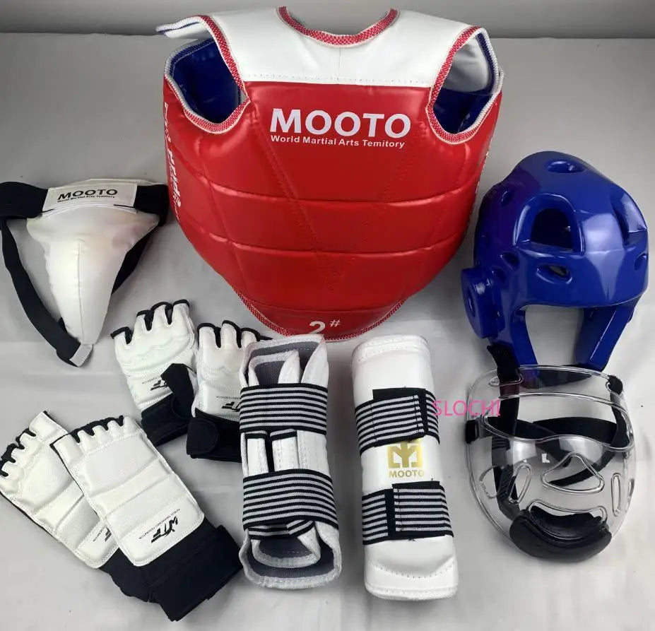 Children's Boxing Taekwondo Protective Gear Actual Combat Equipment Full Set Thicken Competition Martial Arts Combat Protective