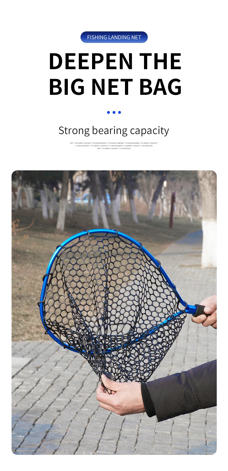 TAIYU Portable Fishing Nets Ultralight Aluminum Alloy Silicone Wear Resistance Mesh Hand Dip Casting Landing Net for Fly Fishing