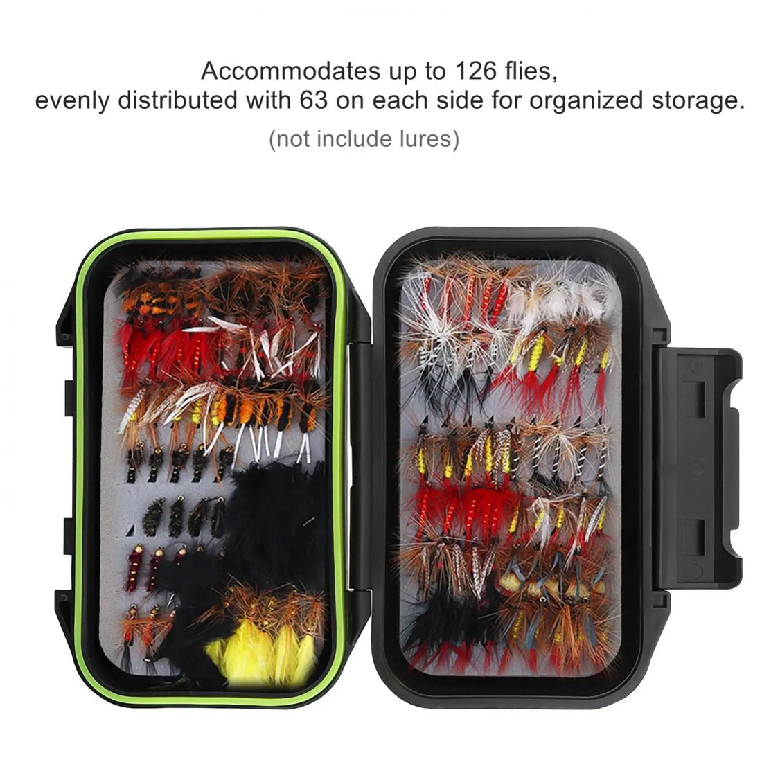 Waterproof Double Sided Pocket Floatable Fly Fishing Hooks Lures Storage Box, Ice Fishing Jig Head Container