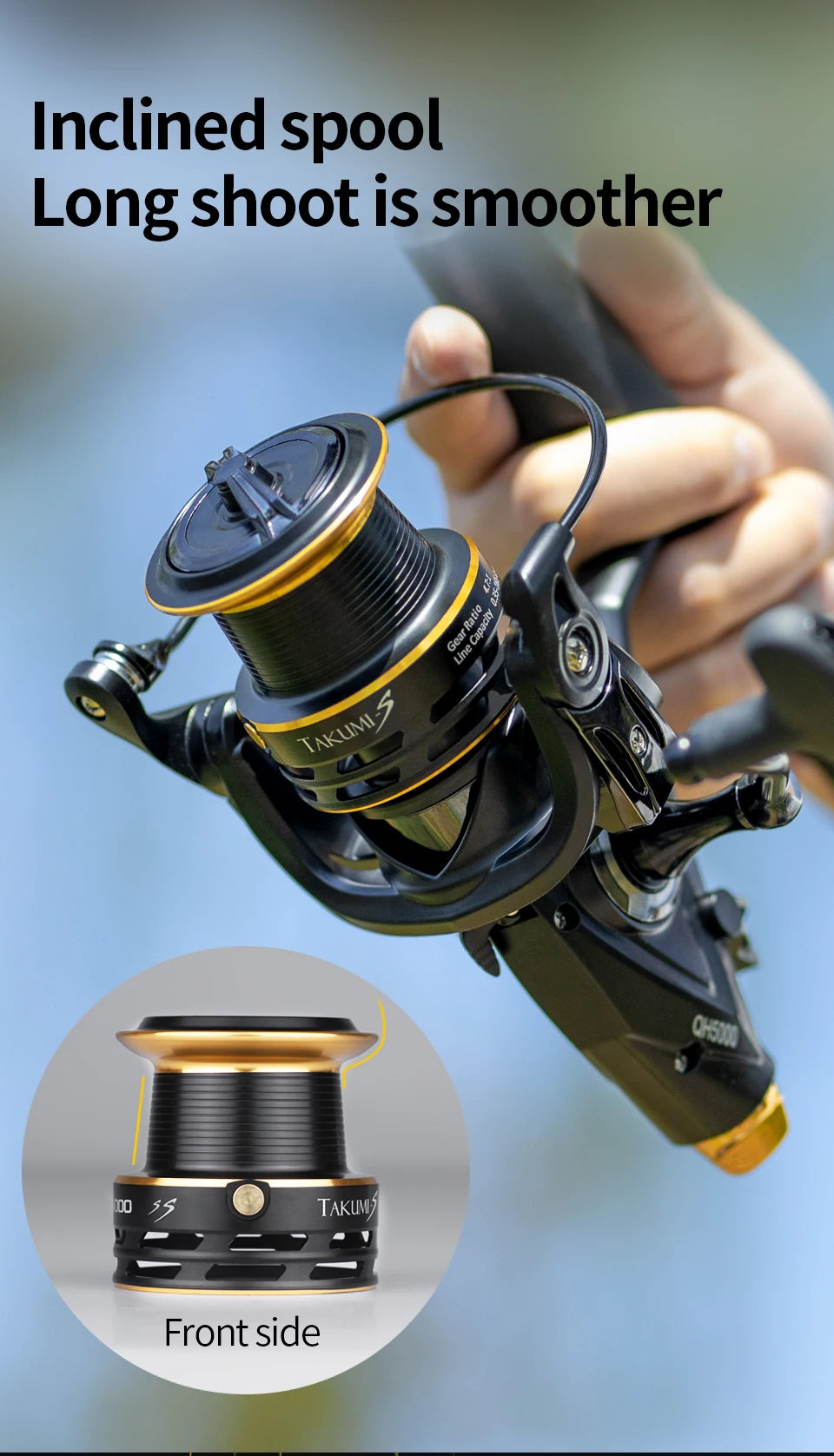 LINNHUE Carp Fishing Reel Spinning Reel QH3000-9000 Strong Double Drag 20kg Carretilha Pesca Sea Reel Fishing Free Spare Spool