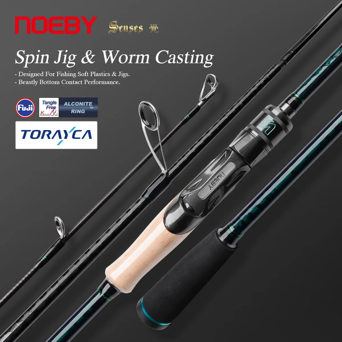 Noeby Spinning Fishing Rod Jig Worm Casting Rods 2.03m 2.19m Fuji Toray Freshwater Boat Shore Fishing Sensitive Fishing Rods