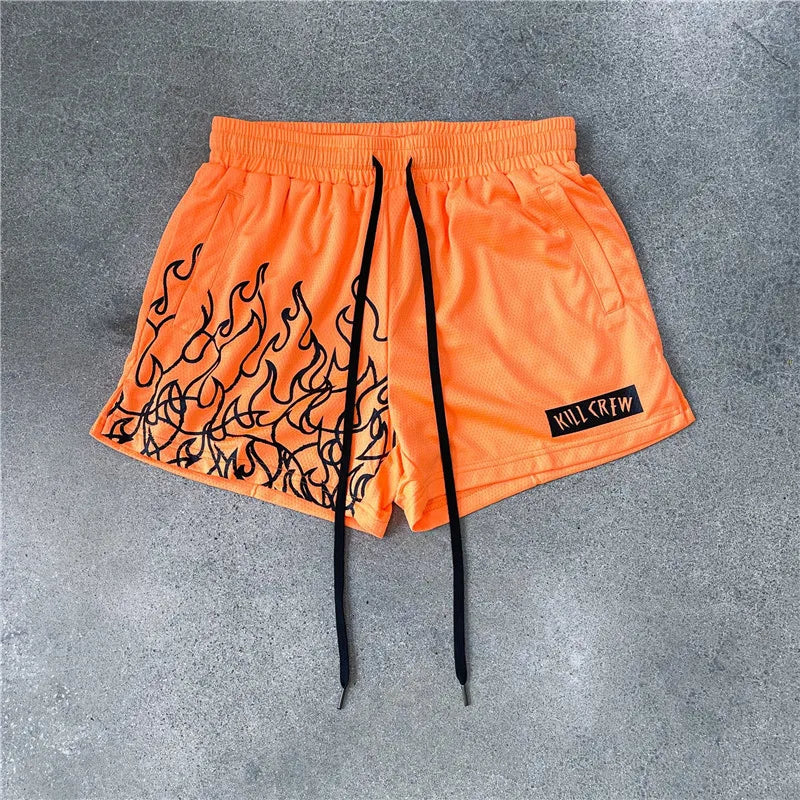 Summer new mesh sports men's fitness shorts, running basketball training, casual quick drying breathable shorts