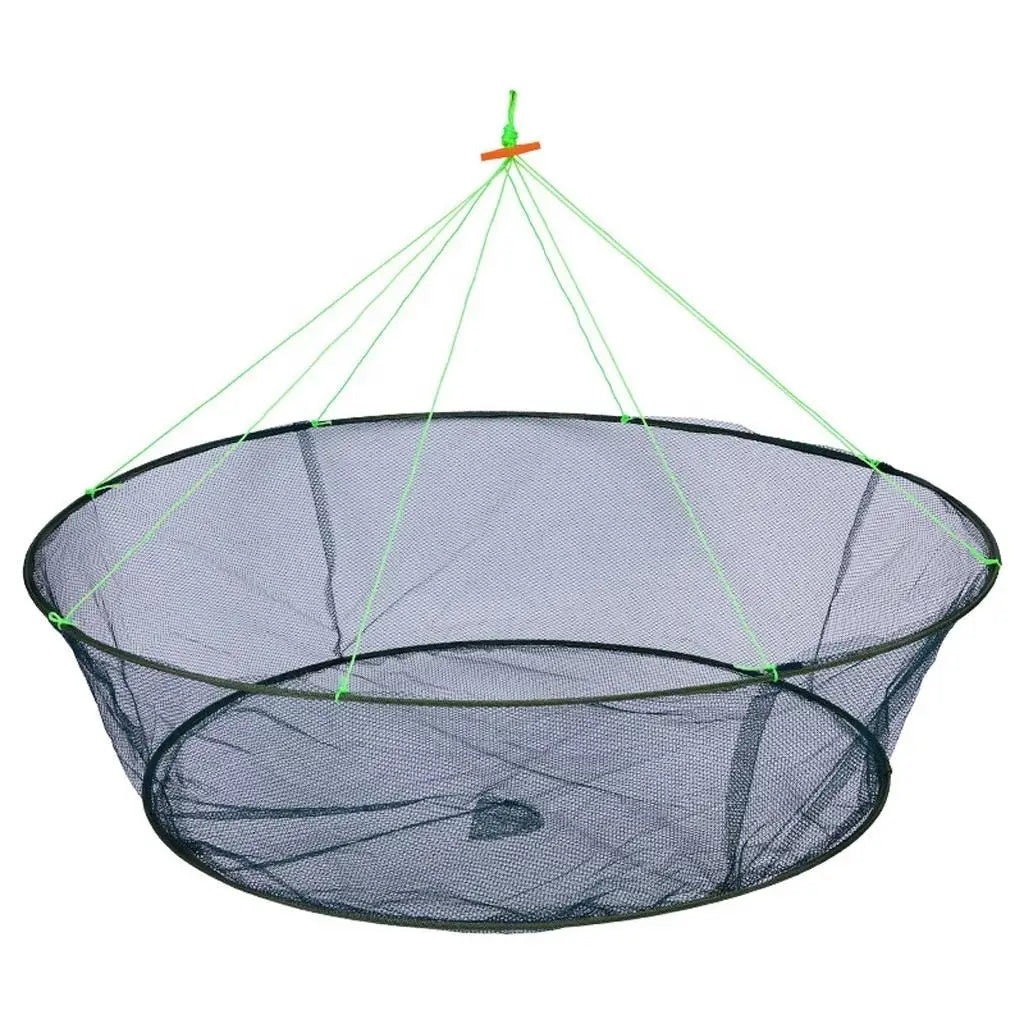 Landing Fishing Net Large Foldable Drop Net Prawn Bait Crab Shrimp Crucian Portable Mesh For Outdoor Reservoir Pond Use 80/100cm