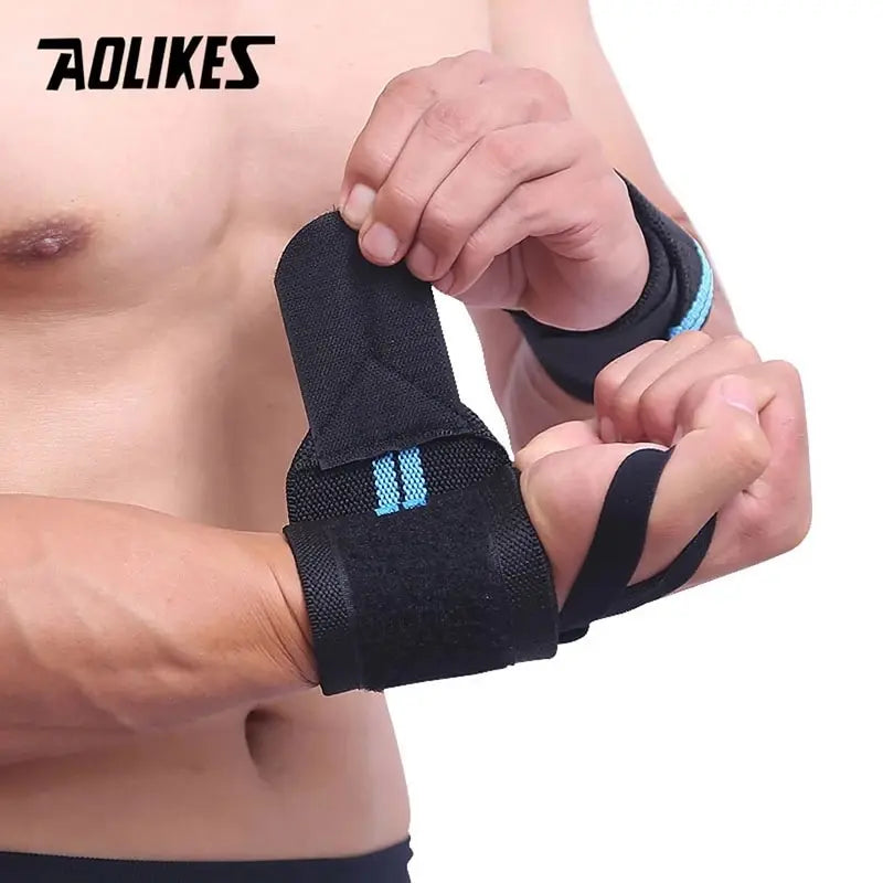 AOLIKES 1 PCS Wristband Wrist Support Weight Lifting Gym Training Wrist Support Brace Straps Wraps Crossfit Powerlifting