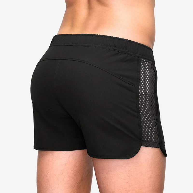 Fitness Running Shorts Men Quick Dry Mesh Training Sports Gym Shorts Sport Jogging Short Pants with Pockets Summer Shorts Men