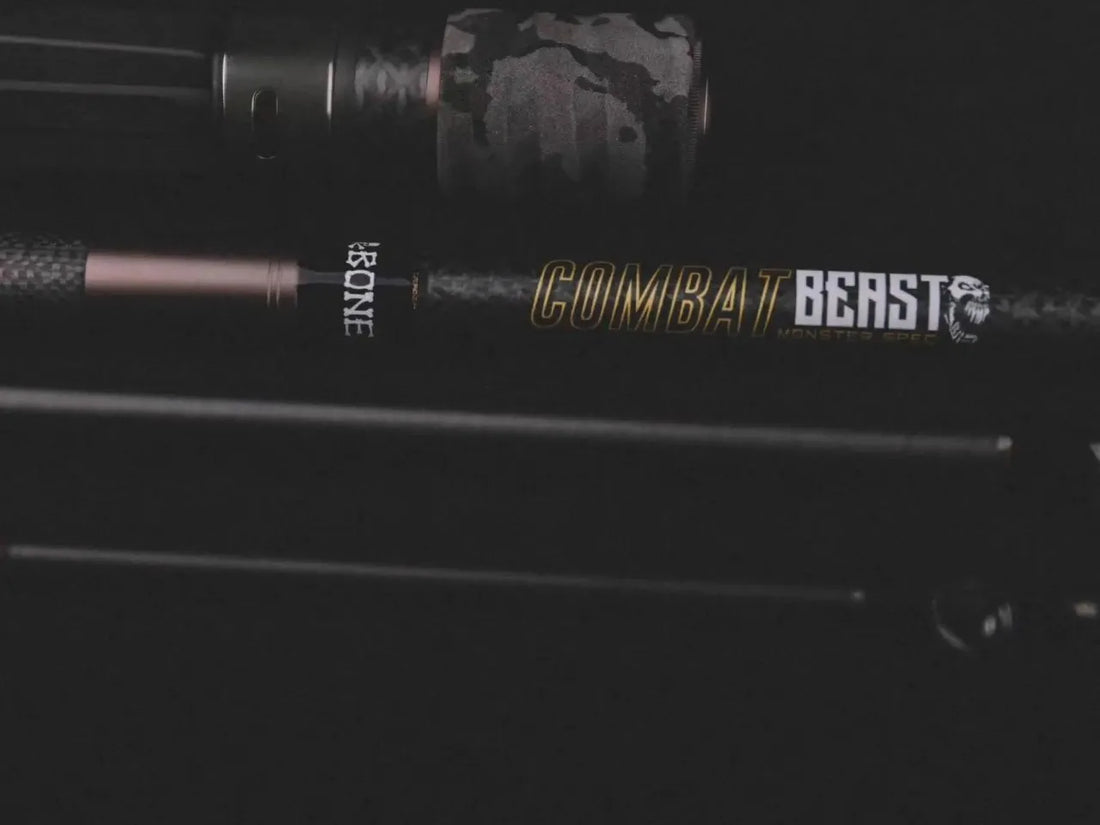 BONE COMBAT BEAST TRAVEL EDITION 4 Piece Fishing Rod Max Bait 100G Portable Rod For Monster With Pouch