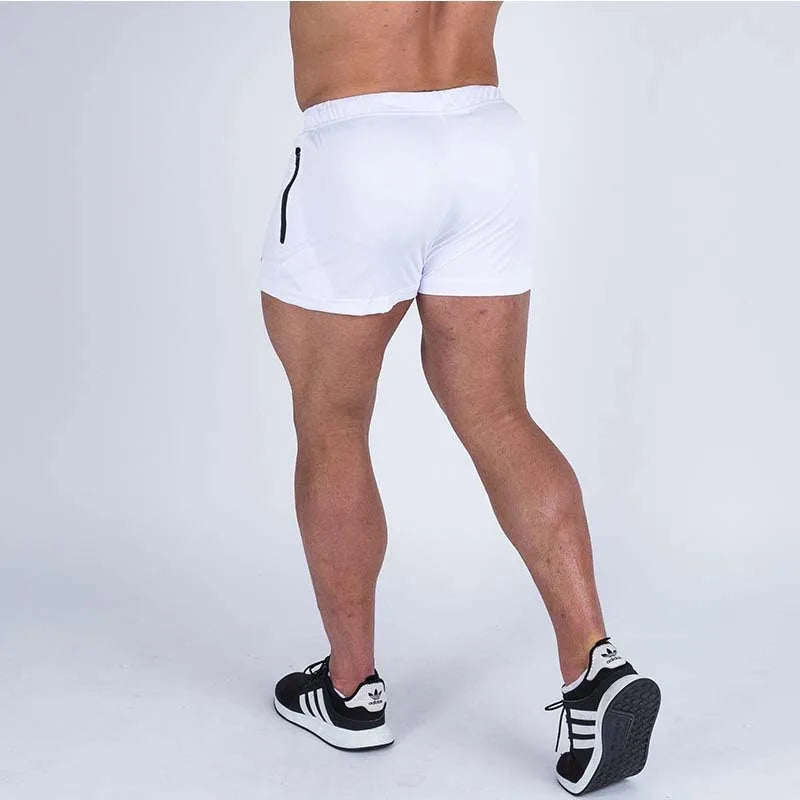 Men's Shorts Mesh Quick Dry Elastic Waist Zipper Pockets Summer Workout Running Gym Sports Casual Beach