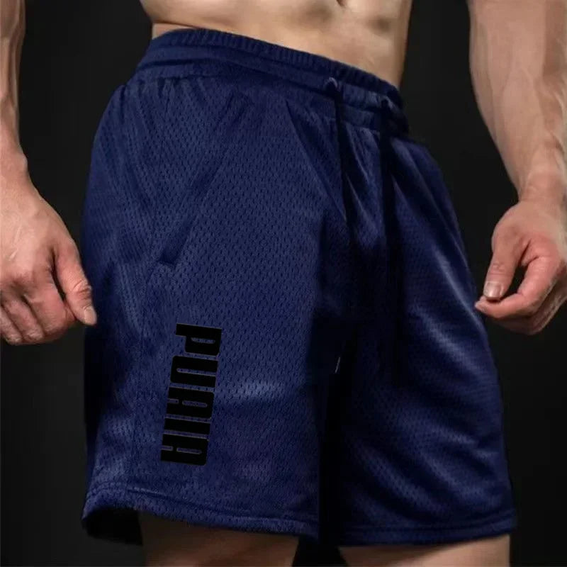 2024 Summer New Sports Fitness Shorts Men's Basketball Game Training Running Casual Loose Quick-Drying Five-Point Pants