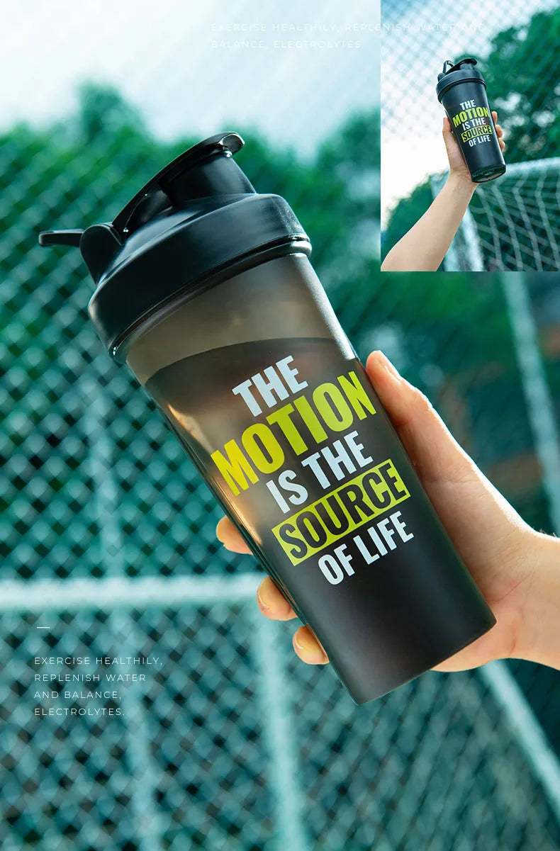 GIANXI Shaker Bottles Gym Sports Protein Powder Mixing Bottle Outdoor Portable Leak Proof Plastic Cup Drinkware