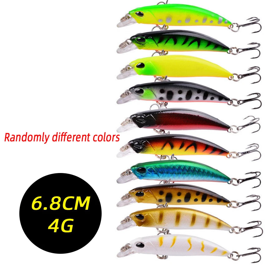 3/5/8 Pcs of Random Fishing Lure Set High Quality Swimming Bait Minnow Mini Crank Wobble Bait Crankbait Artificial Bait