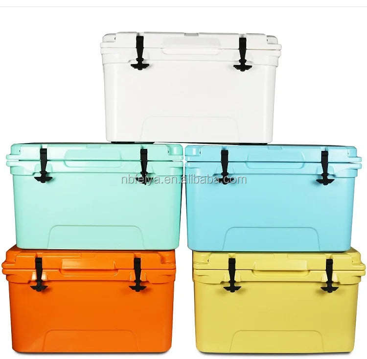 Portable 65 liter yedi style roto molded plastic fishing ice chest cooler box