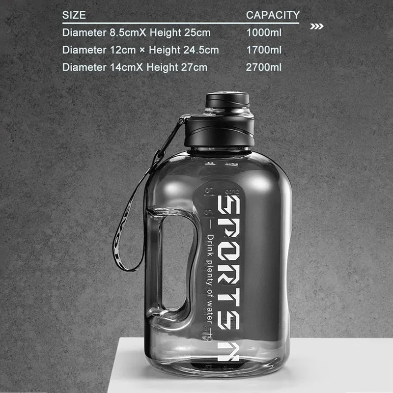 Hiking And Fitness Super Large Capacity Accurate Calibration Water Bottle Food Grade Plastic Material Scientific Drinking