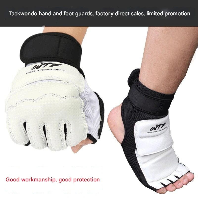 Taekwondo Gloves Foot Cover Children Taekwondo Hand Guard Foot Back Half Finger Sanda Karate Boxing Gloves Half Finger