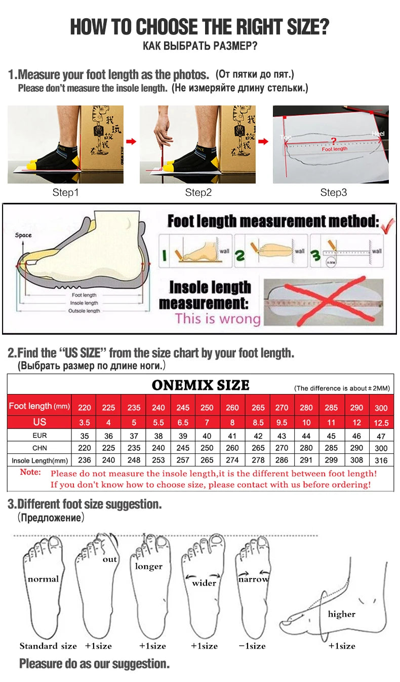 ONEMIX New Cushioning Running Shoes For Men Suitable Heavy Runners Lace Up Sports Women Non-slip Outdoor Athletic Male Sneakers