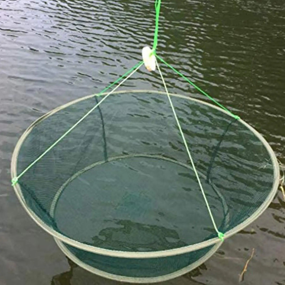 80/100cm Loose Mouth Folding Drop Fishing Net Shrimp Catcher Tank Casting Network Fish Eels Trap Cage Prawn Bait Crab Netting