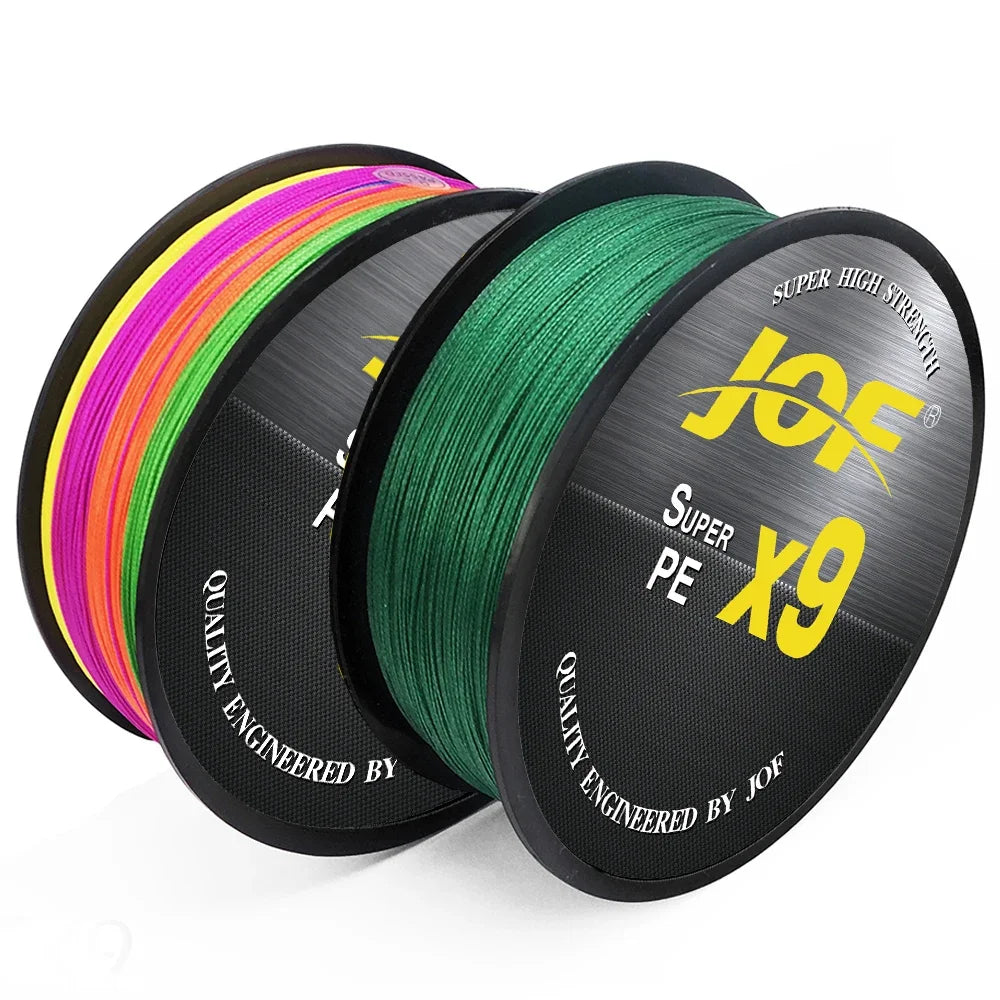 JOF 9x-Strand Braided Fishing Line 100M 300M 500M X9 Japanese Multifilament Pe Wire For Saltwater Durable Woven Thread Tackle