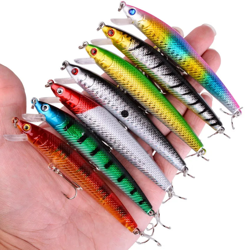 3/5/8 Pcs of Random Fishing Lure Set High Quality Swimming Bait Minnow Mini Crank Wobble Bait Crankbait Artificial Bait