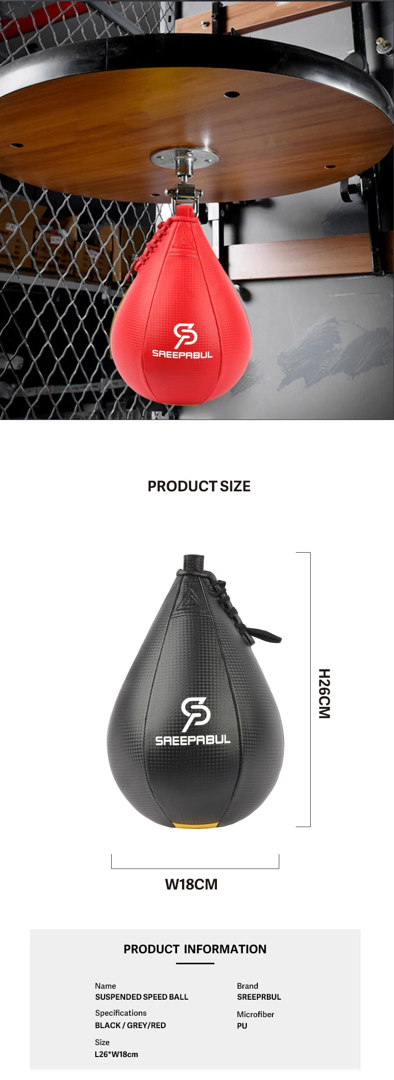 High Quality Boxing Speed Ball Set Fitness Boxing Pear Speed Ball Reflex Inflate Punching Speed Bag Training Ball Accessory