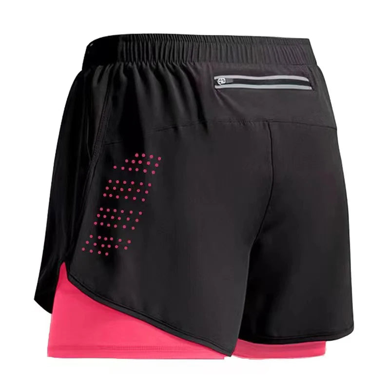 New Men Running Shorts Gym Sports Shorts 2 In 1 Quick Dry Workout Training Gym Fitness Jogging Short Pants Summer Men Shorts