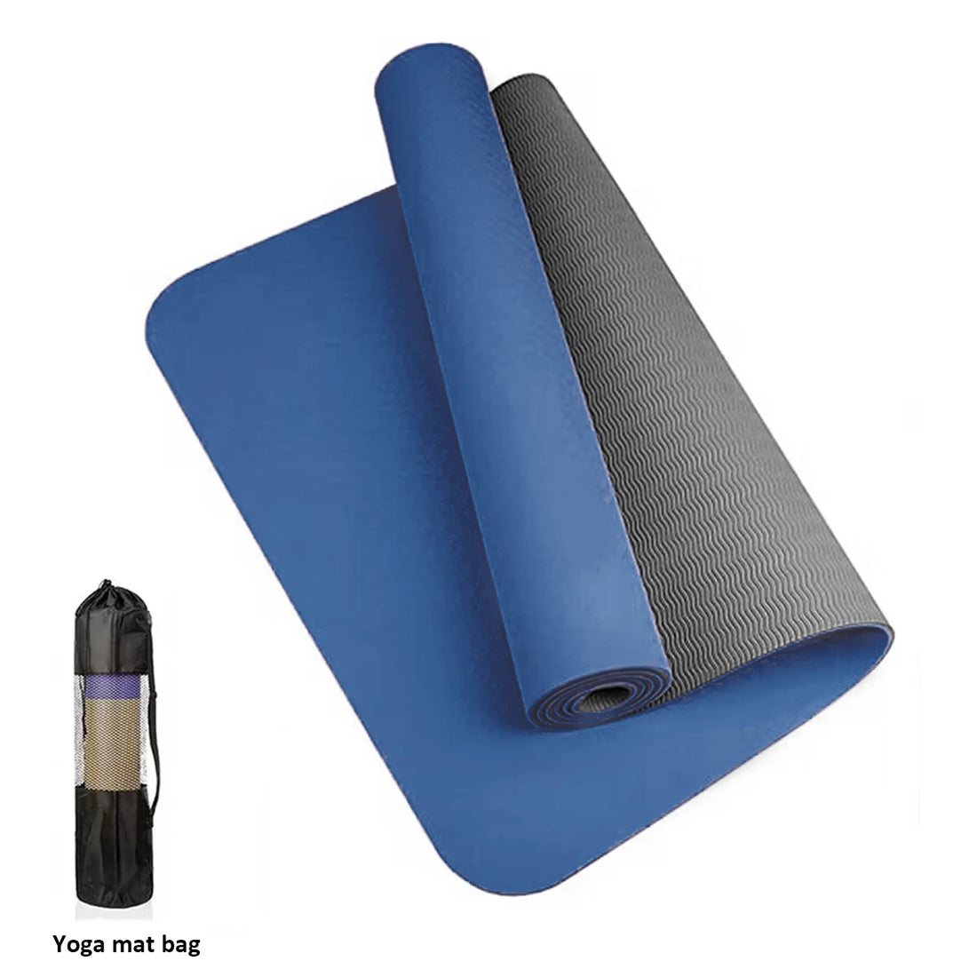 Yoga Mat,Double-Sided Non Slip Eco Friendly Fitness Exercise Mat with Strap TPE YogaMats for Women Men,for Yoga,Pilates,Exercise