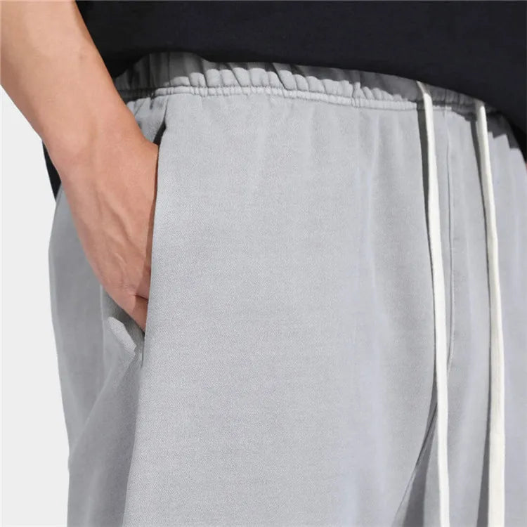 Men's Straight Leg Fitness Sports 5 Minutes Pants Mid-Waist Loose Fashion Basketball Shorts Running Casual Pants