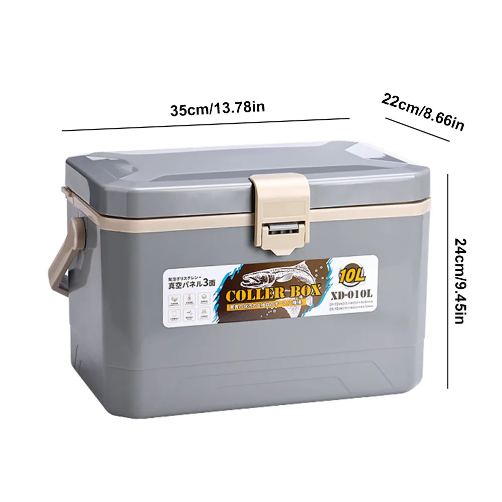 Live Fish Bucket Camping Cooler Box 10L Live Fish Container Car Ice Bucket Live Fish Bait Bucket for Outdoor Fishing