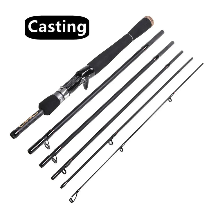 CAPACI Lure Fishing Rod 2.1/2.4/2.7M Carbon Spinning Casting Baitcasting Travel Lure Rod ML Straight Handlebar sea Fishing Rod