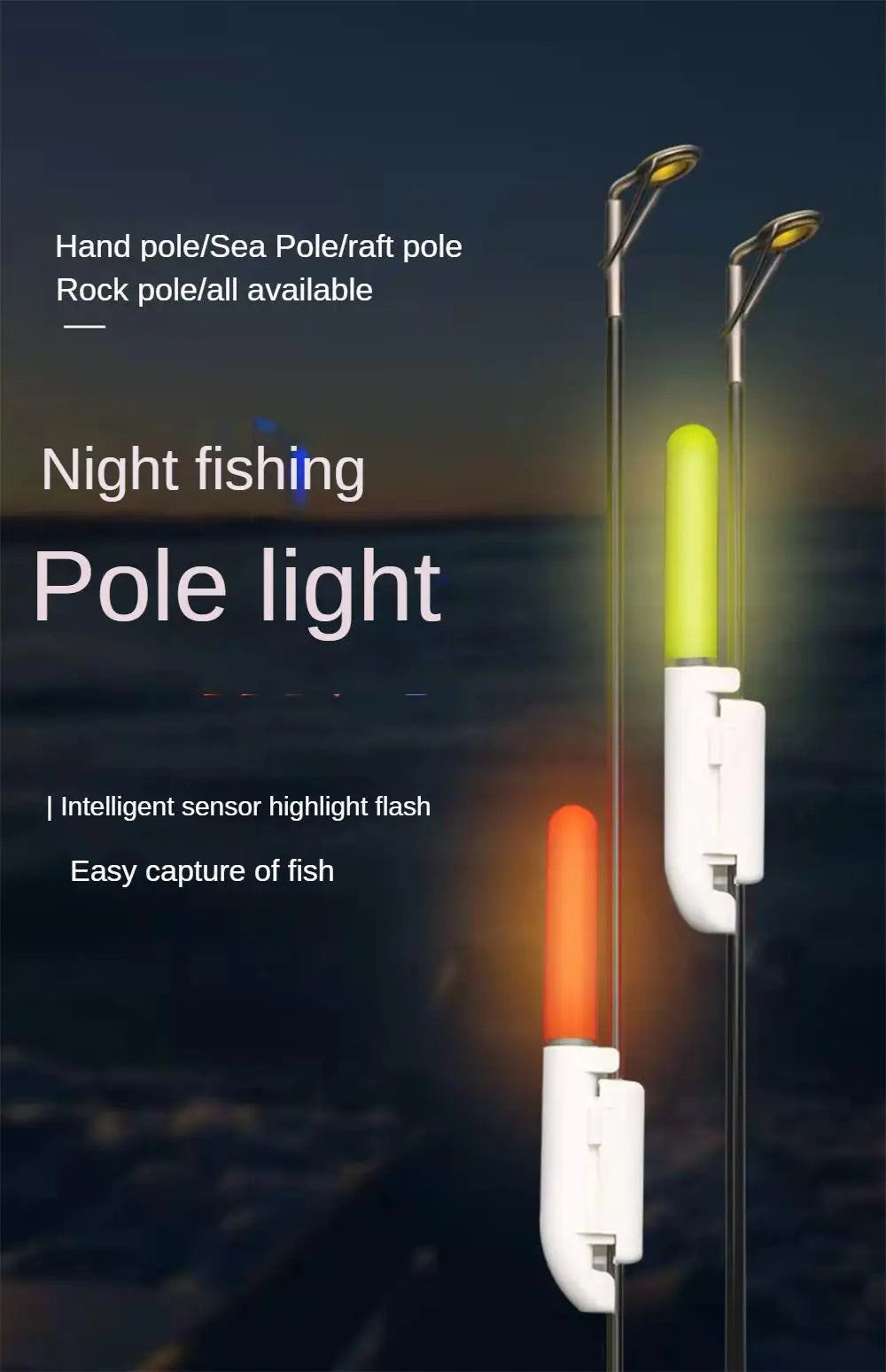 Electronic Fishing Light CR425 3.6V Battery USB Charge Rod Sense Strike Indicator LED Stick Pesca Tackle Night Bright Flash Lamp