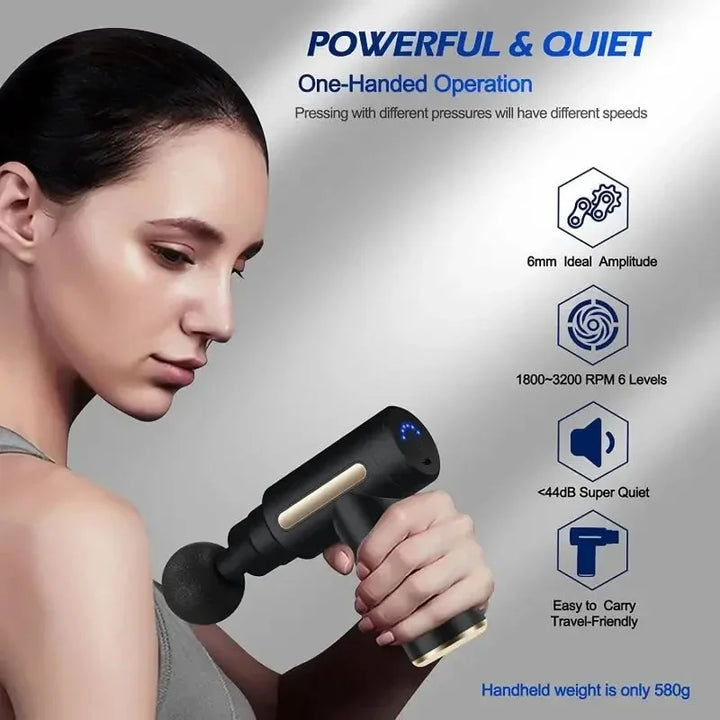 Xiaomi USB Mini Massage Gun Fascia Machine Muscle Relaxation Vibrating Gun Rod Massage Fitness Equipment Neck Grab Fascia Gun