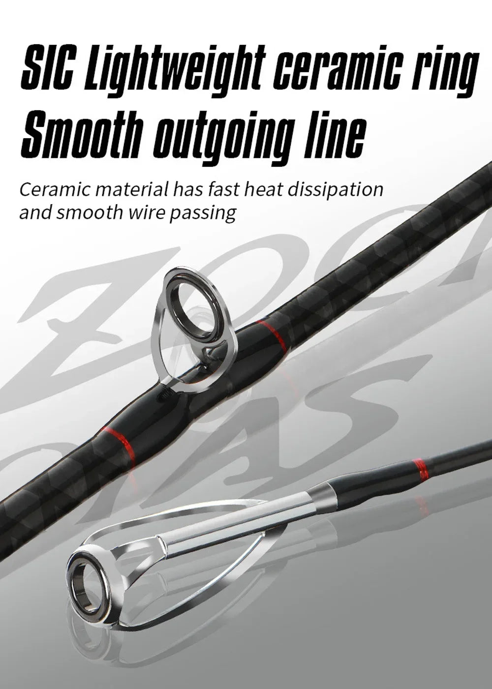 High-End Atmosphere Upgraded Lightweight Long Casting Fishing Rod Carbon Spinning Rods EVA One-Piece Grip M Hard Fishing Pole