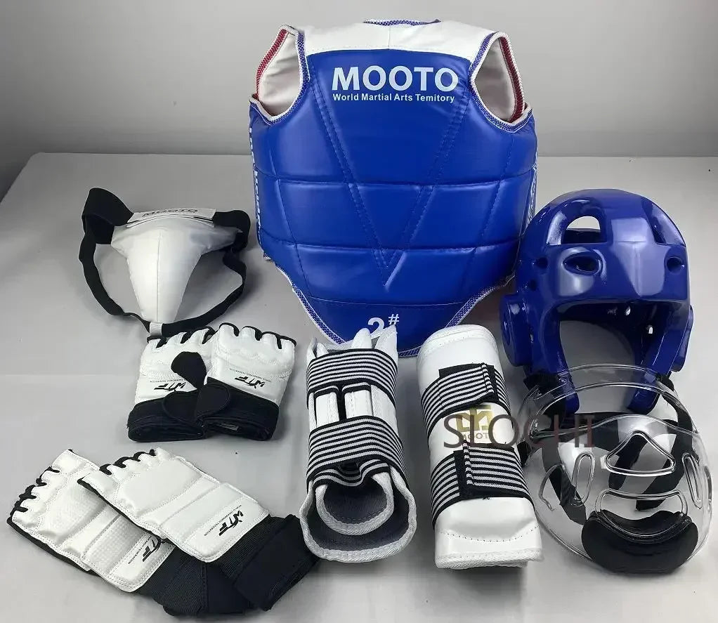 Children's Boxing Taekwondo Protective Gear Actual Combat Equipment Full Set Thicken Competition Martial Arts Combat Protective