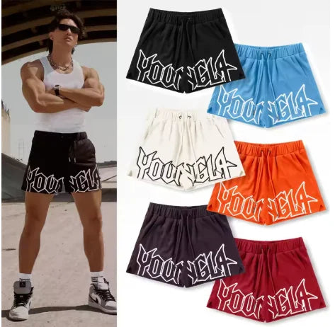 2025YA Summer hot sports and fitness shorts, mesh quick drying breathable basketball training shorts, casual beach shorts