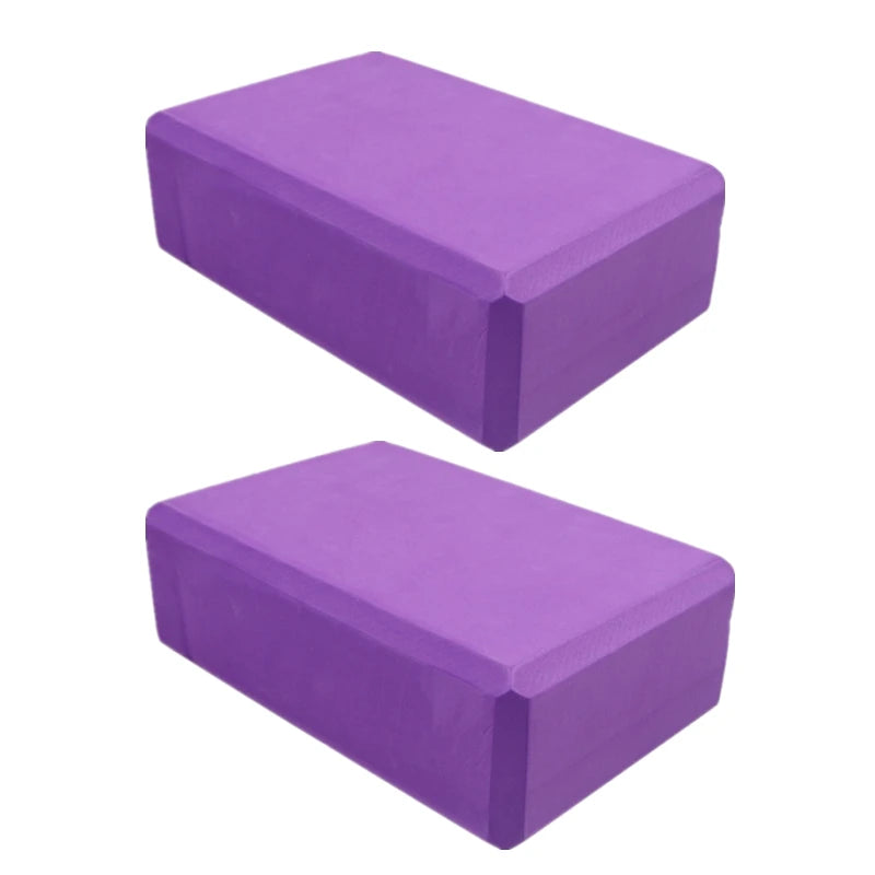 2PCS EVA Gym Blocks Foam Brick Training Exercise Fitness Equipment Dance Yoga Auxiliary Tool Stretching Body Shaping Yoga Blocks