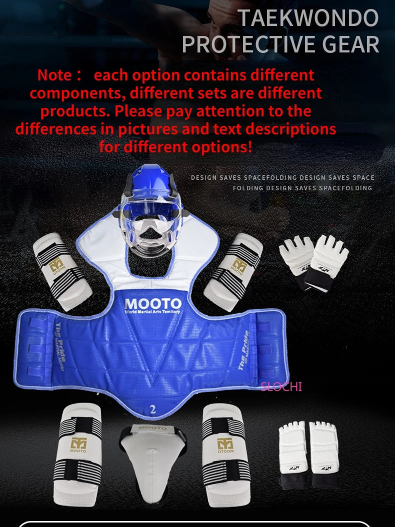 Children's Boxing Taekwondo Protective Gear Actual Combat Equipment Full Set Thicken Competition Martial Arts Combat Protective