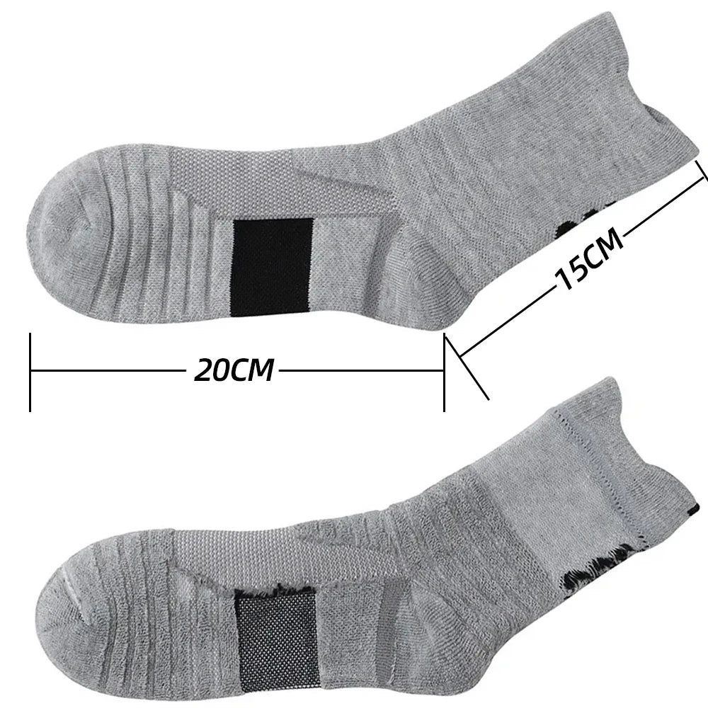 1/3 Pairs Anti-slip Football Socks Men Cotton Sock Short Long Tube Soccer Basketball Sport Socks Breathable Deodorous Sock 39-45