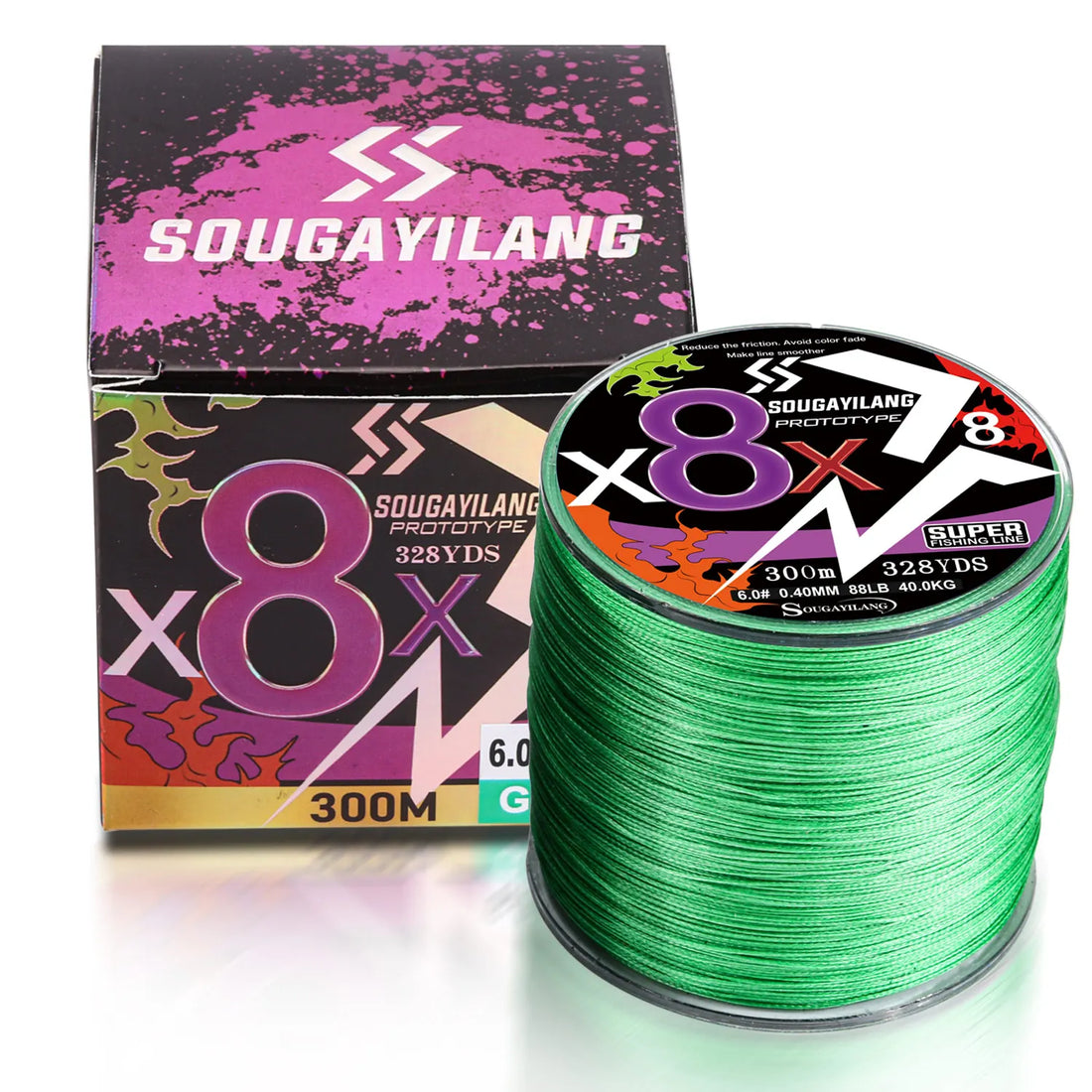 Sougayilang 8 Strands Braided Fishing Line 100M 300M Multifilament Carp Fishing Multifunction PE Fishing Line for 22-88LB Pesca